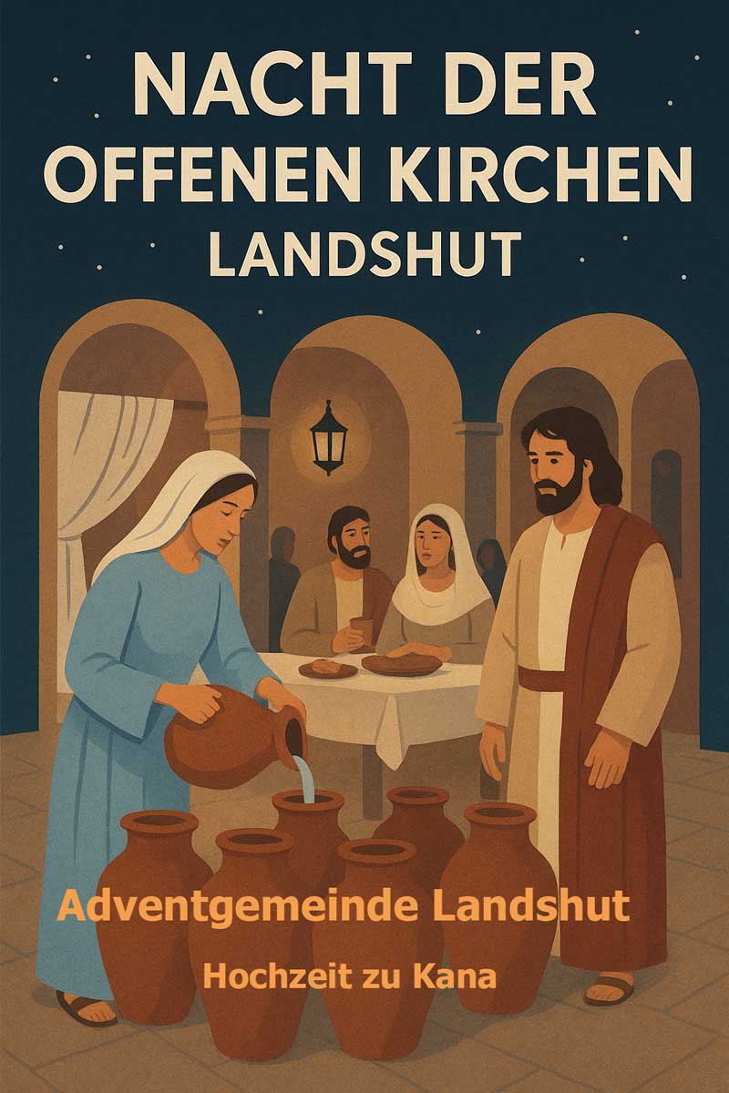 Nacht der offenen Kirchen 2025 - Freikirche der Siebenten Tags Adventisten in Landhut - Anspiel Hochzeit zu Kanaa