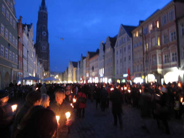 Lichterkette 2011 in Landshut