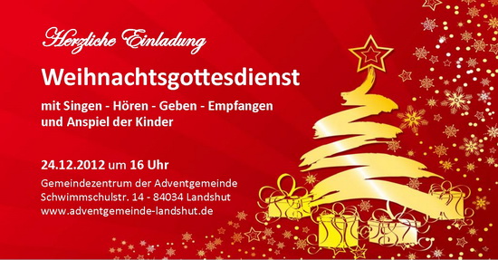 Weihnachtsgottesdienst 2012